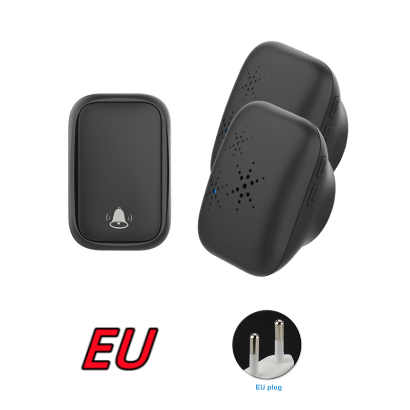 Cerhot Self Powered Outdoor Wireless Doorbell Waterproof Door Ring Chime 150M Distance 38 Songs Home Welcome Door Bell Sets: Red