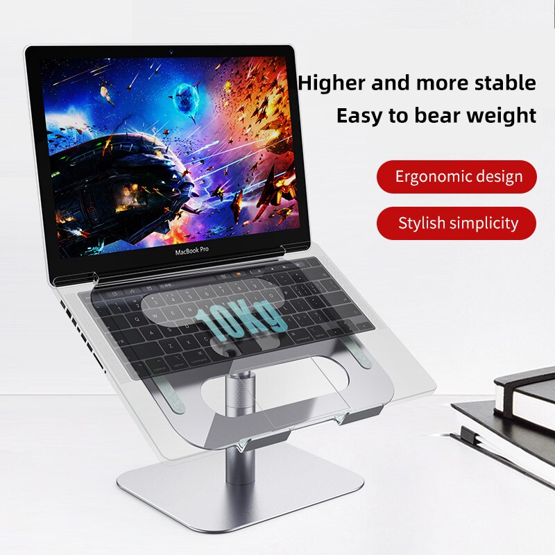 Cooling Laptop Riser Stand Free Lifting Tilt Angle Adjustable Angle Aluminum Ergonomic Computer Notebook Tablet Holder