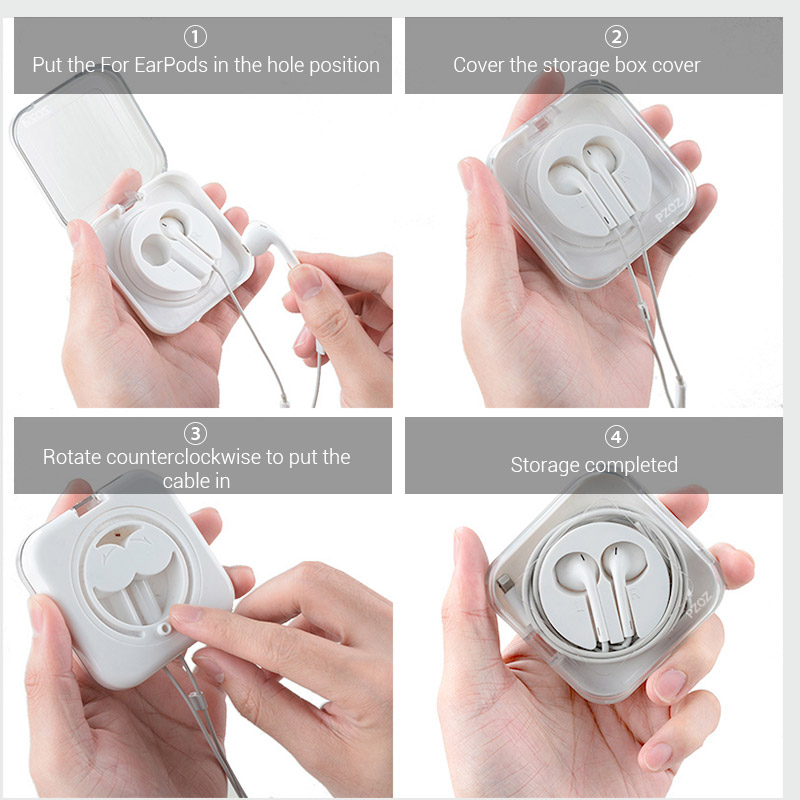 PZOZ para Apple Watch Ultra cargador S10 EarPods caja de almacenamiento de auriculares Apple con cable para iPhone 16 15 14 13 Pro bolsa de caja de Cable de datos