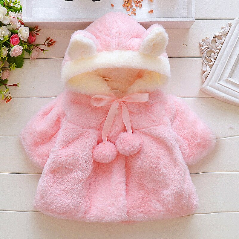 abrigo para bebé niña Otoño Invierno estilo inglés chaqueta infantil con capucha manga de murciélago chaquetas para niños ropa para recién nacidos