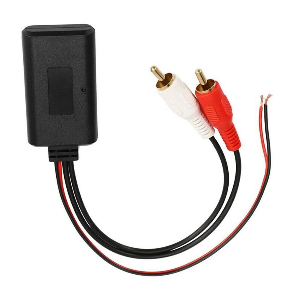 thumbnail image 2 of 12V Car Bluetooth 5.0 AUX Receiver Module – 2 RCA Interface Cable Adapter – Black 2 of 5