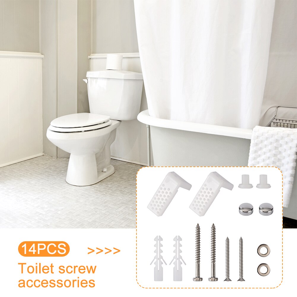 14pcs/set Toilet Screws Foot Mounting Fixing Base Tools Heavy Duty Stainless Steel Fixture Bolts L Shaped Bathroom Accessories