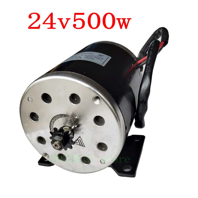 500W DC Motor 24V Electric Brushed Motor with Brac... – Grandado