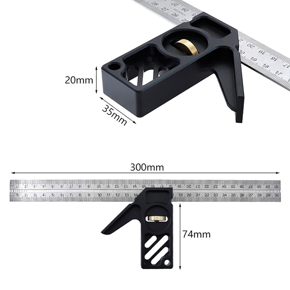 Stainless Steel Right Angle Ruler Woodworking Measuring Tools For Home DIY Right Angle Scribe Tools