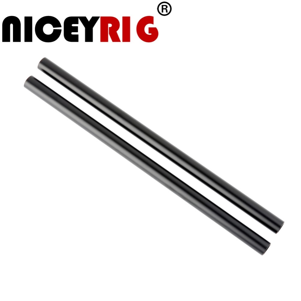 Niceyrig 2Pc 15Mm Aluminium Staven 30Cm 12Inch Voor Dslr Camera 15Mm Stangen Systeem Camera staaf