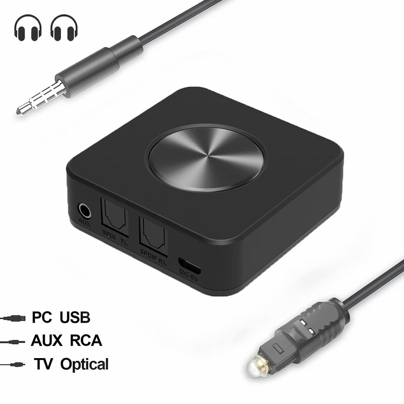 Wireless Bluetooth 5.0 Transmitter ReceiverCSR8675 Aptx HD Low Latency Adapter Optical SPDIF Aux 3.5mm oTV Speaker