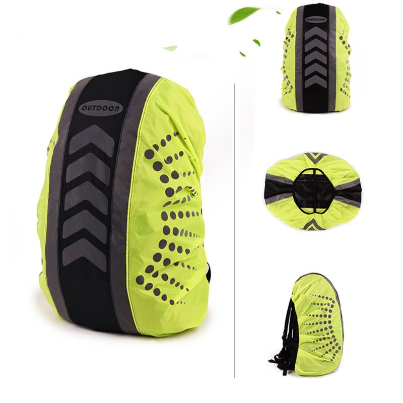 20-55L Reflective Backpack Cover Outdoor Cycling Hiking Sports Bag Waterproof Rainproof Covers Rucksack Rain Cover