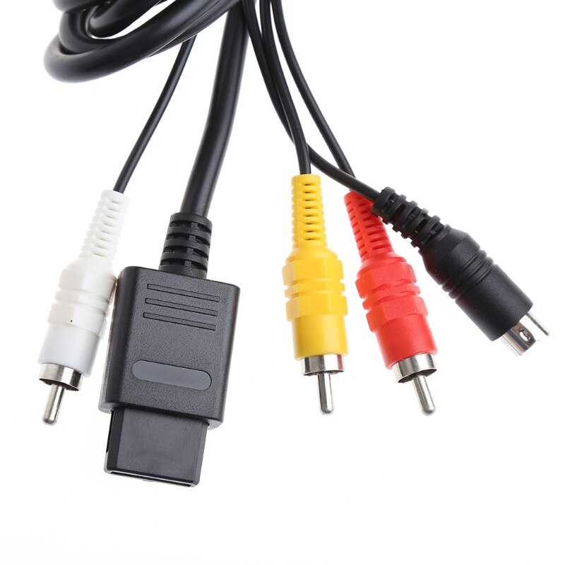 1.8M/6FT Multifunction AV TV S-Video Cable For Nintendo Gamecube 64 SNES NGC N64