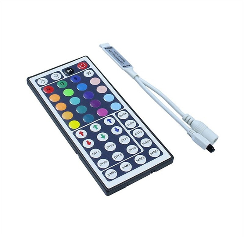 44key LED Strip RGB Controller Mini 24Key Controller IR Remote Controller With Mini Receiver For 3528 5050 RGB LED Strip Light