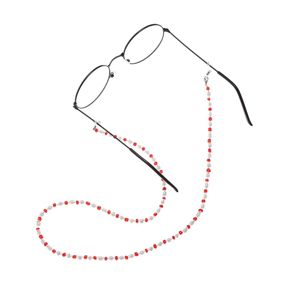 Leesbrilketting voor dames, schelpen kralen zonnebrilkoorden, kralen brillenkoord, bevestigingsriemen, zwarte brillenhouder