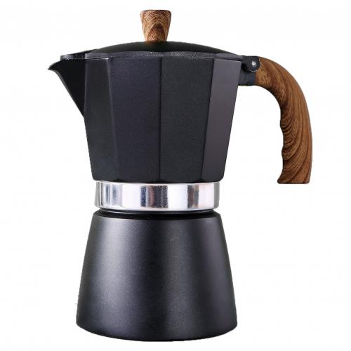 Coffee Maker Pot Aluminum Mocha Espresso Percolators Pot Coffee Kettle Cafetera Espresso Percolators Stovetop Coffee Maker: black
