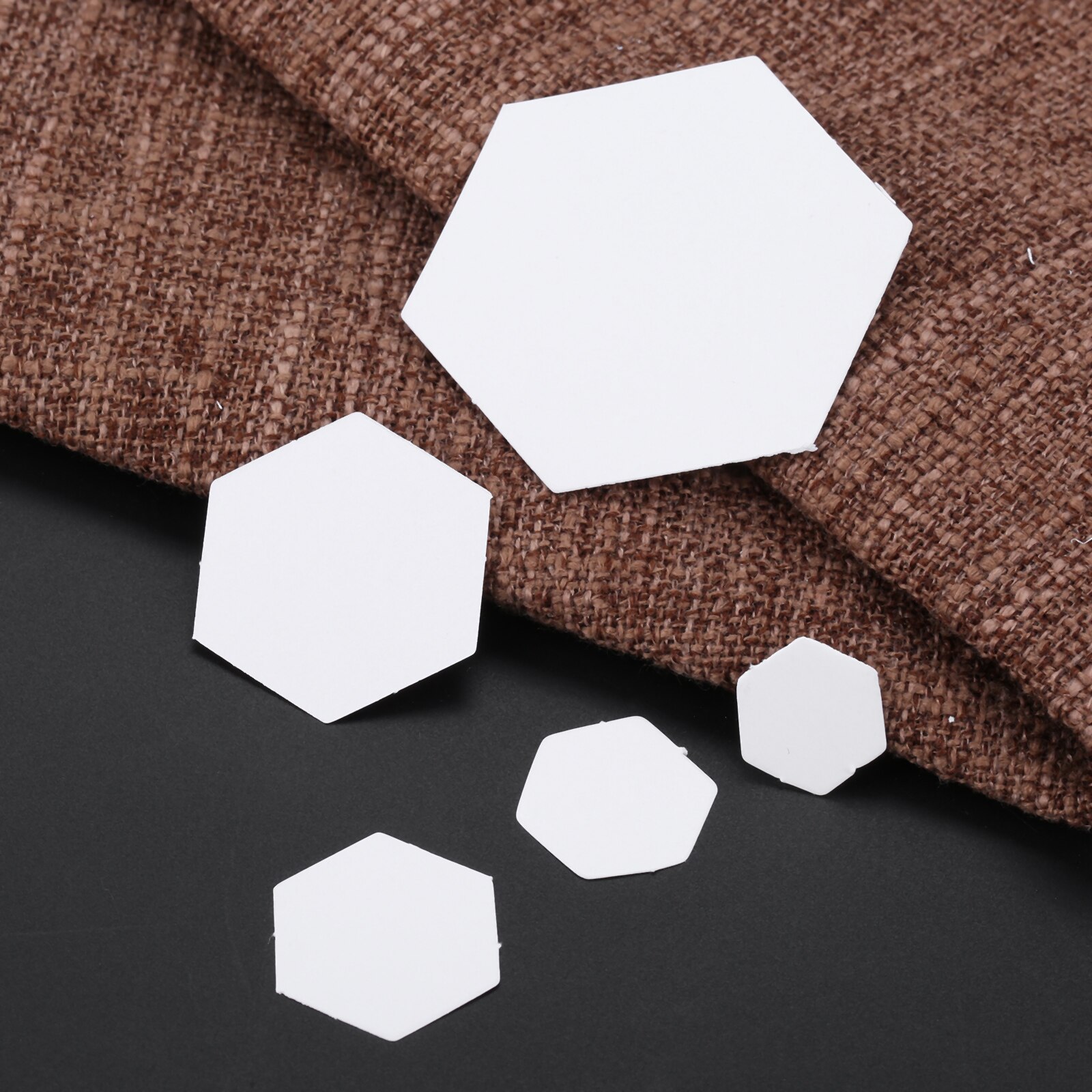 200 Uds. Plantillas de acolchado de papel hexágono Patchwork hecho a mano herramientas de costura DIY 8mm 10mm 12mm 16mm 26mm colcha de 5 tamaños