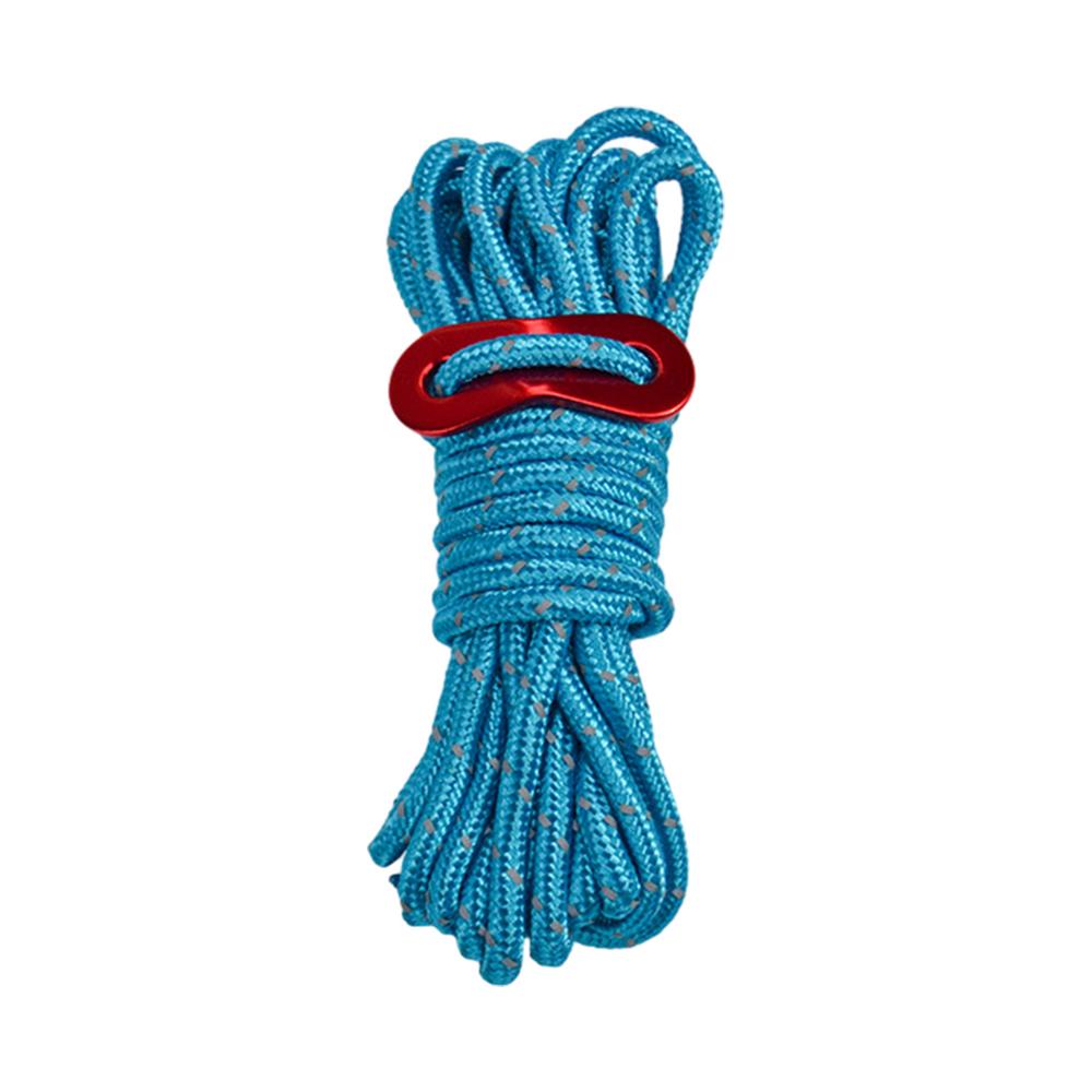4M Outdoor Tentkoord Reflecterend Paracord Tenttouw Lichtgewicht Campingtouw Met Scheerlijnen Richter Spanner Pouch Voor Tent Tarp: Blauw