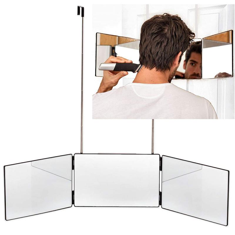 3-Way Mirror A 360-degree Viewing Angle Practicing Mirror Self Hair Cutting And Styling DIY Haircut Tool Home Wall Decor Mirrors