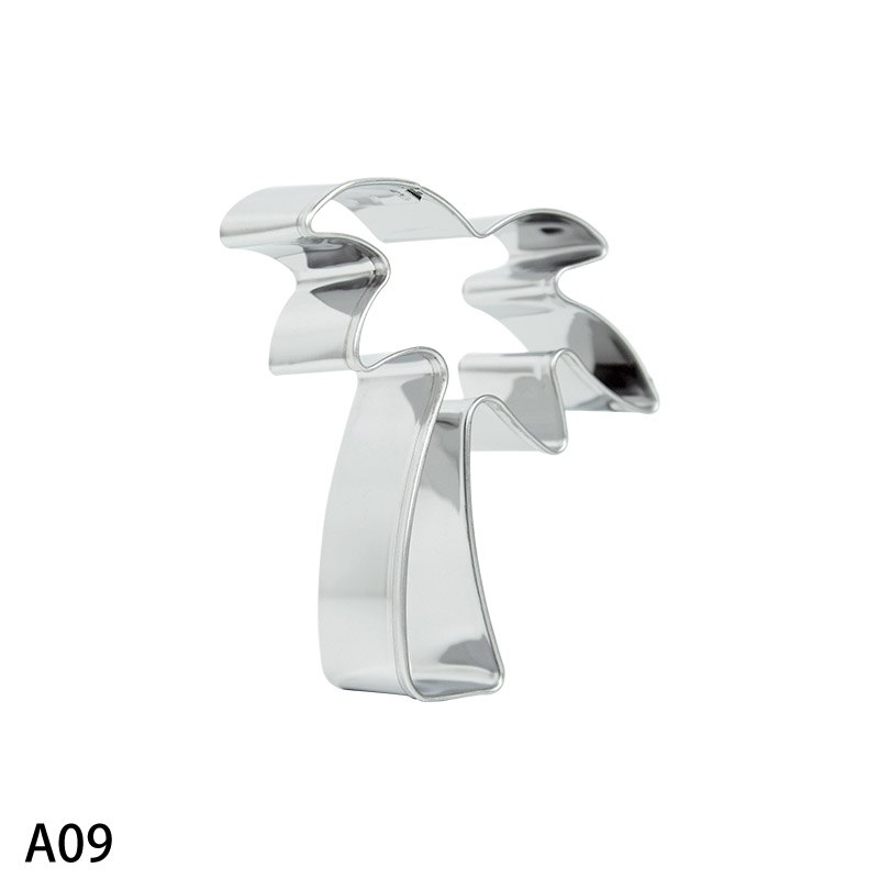1 pc rustfrit stål fondant kage bageforme flamingo kaktus ananas palme form småkage kiks udskærer dekorationsforme: A09-1 stk