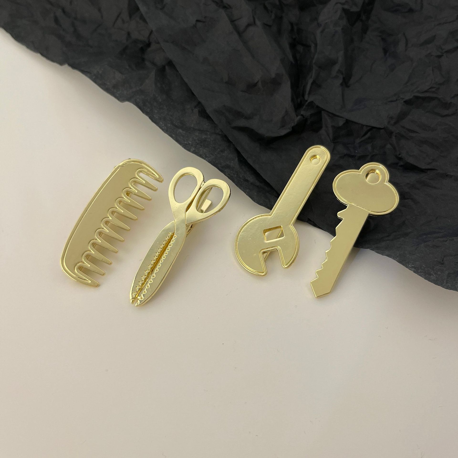 Mode Legering Haarspeldjes Schaar Kam Tang Een Woord Clip Vorm Haarspeld Eendenbek Pin Kant Clip Pony Haar Clip Voor vrouw