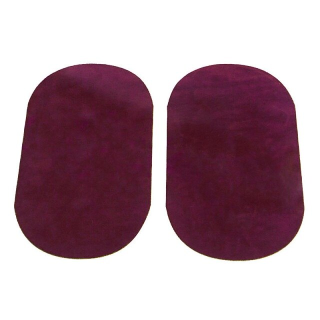 Patch de broderie ovale simple à repasser, à coudre, pour réparer les vêtements, les coudes, les genoux, les autocollants, les applications décoratives en tissu à coudre: Rouge violet