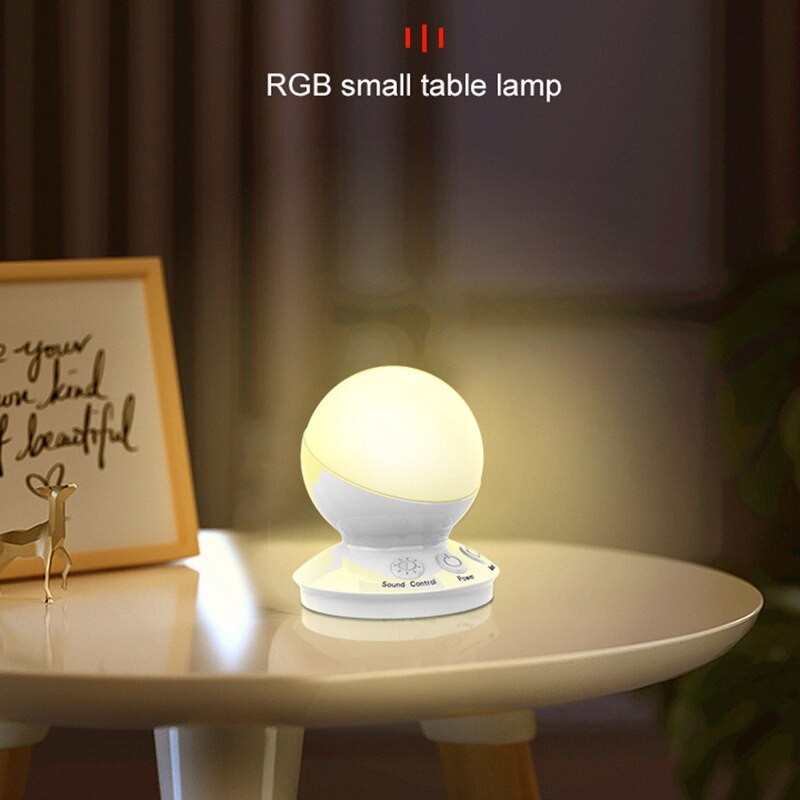 Led Smart Voice Control Night Light Colorful RGB Dimmable Table Light Smart Desk Lamp for Bedroom Office Living Room