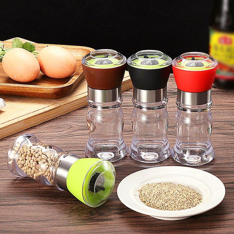 4 Colors Manual Stainless Steel Salt Pepper Grinder Spice Core Portable Grinding Mill Ceramic Useful Kitchen Tools Cooking S7B5