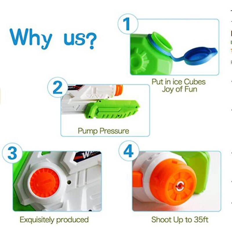2Stck für freundlicher spritzen 1200CC Hohe Kapazität 6M Füße Palette Wasser Spielzeug für Art Erwachsene