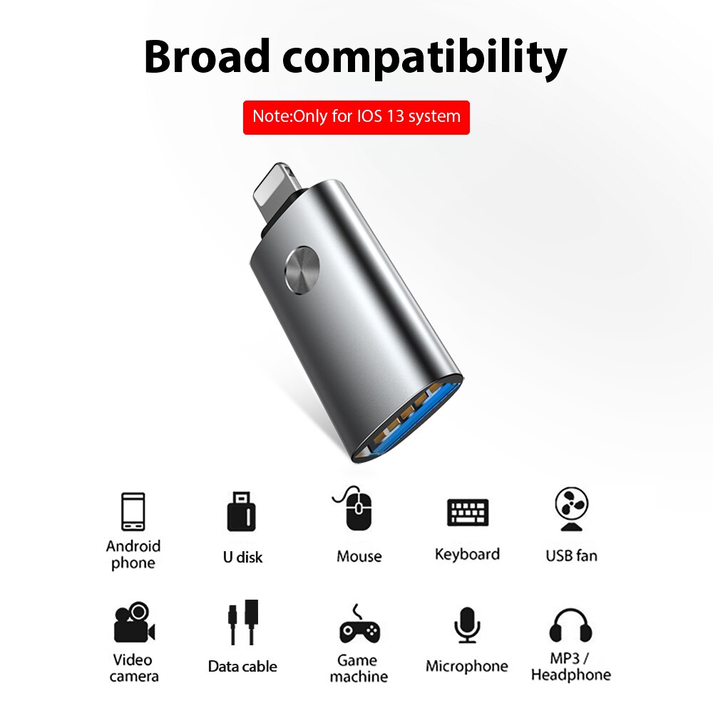 Nohon Usb 3.0 Verlichting Otg Adapter Voor Iphone 11 Pro Max 7 8 X Data Sync Muis Toetsenbord Usb U disk Flash Voor Ios 12 13 Converter