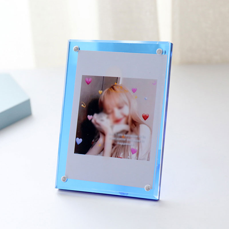 3 Inch Acrylic Photo Card Frame Display Stand 74mmx104mm Transparent Photoes Display Desktop Ornament Card Holder Home Decor: 2