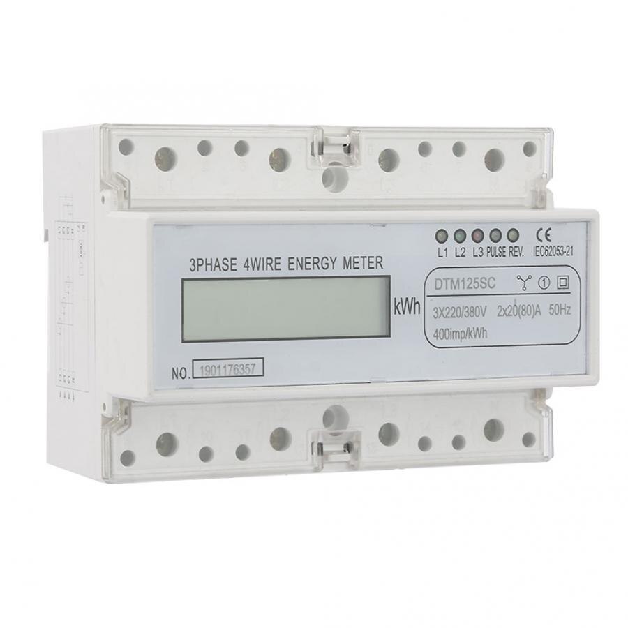220/380 V 20-80A Energieverbruik Digitale Elektrische Power Meter 3 Fase KWh Meter met LCD Power Meter