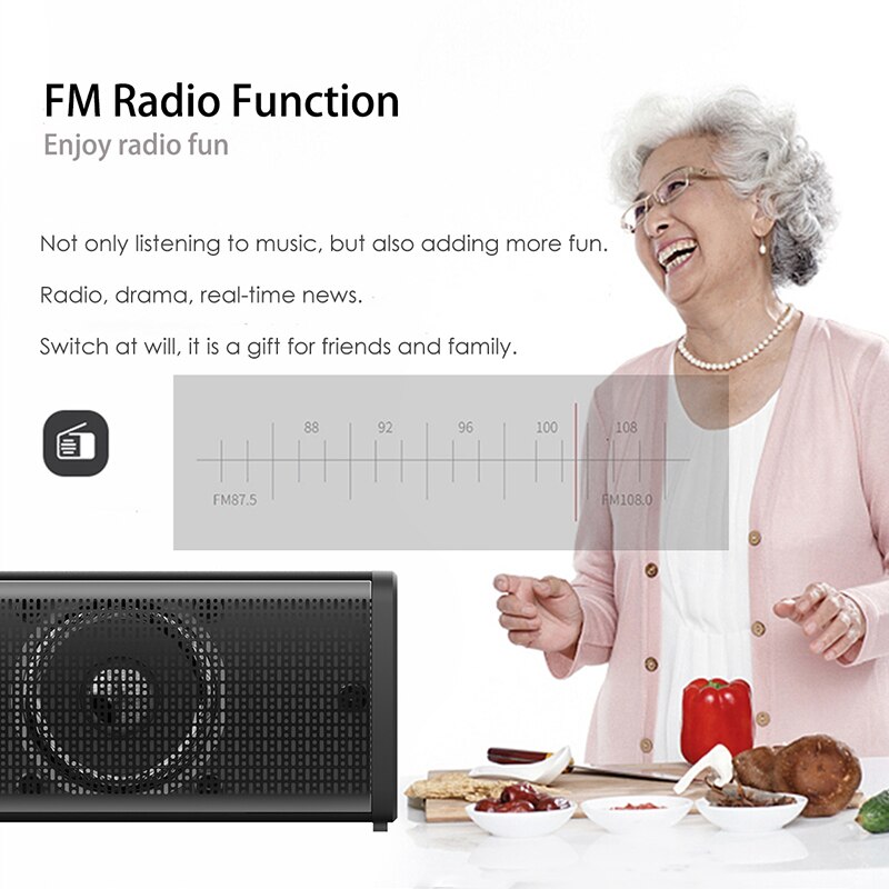 Altavoz Home theater bluetooth, barra de sonido inalámbrica de columna portátil para TV, PC, ordenador, subwoofer, centro de música con Radio FM