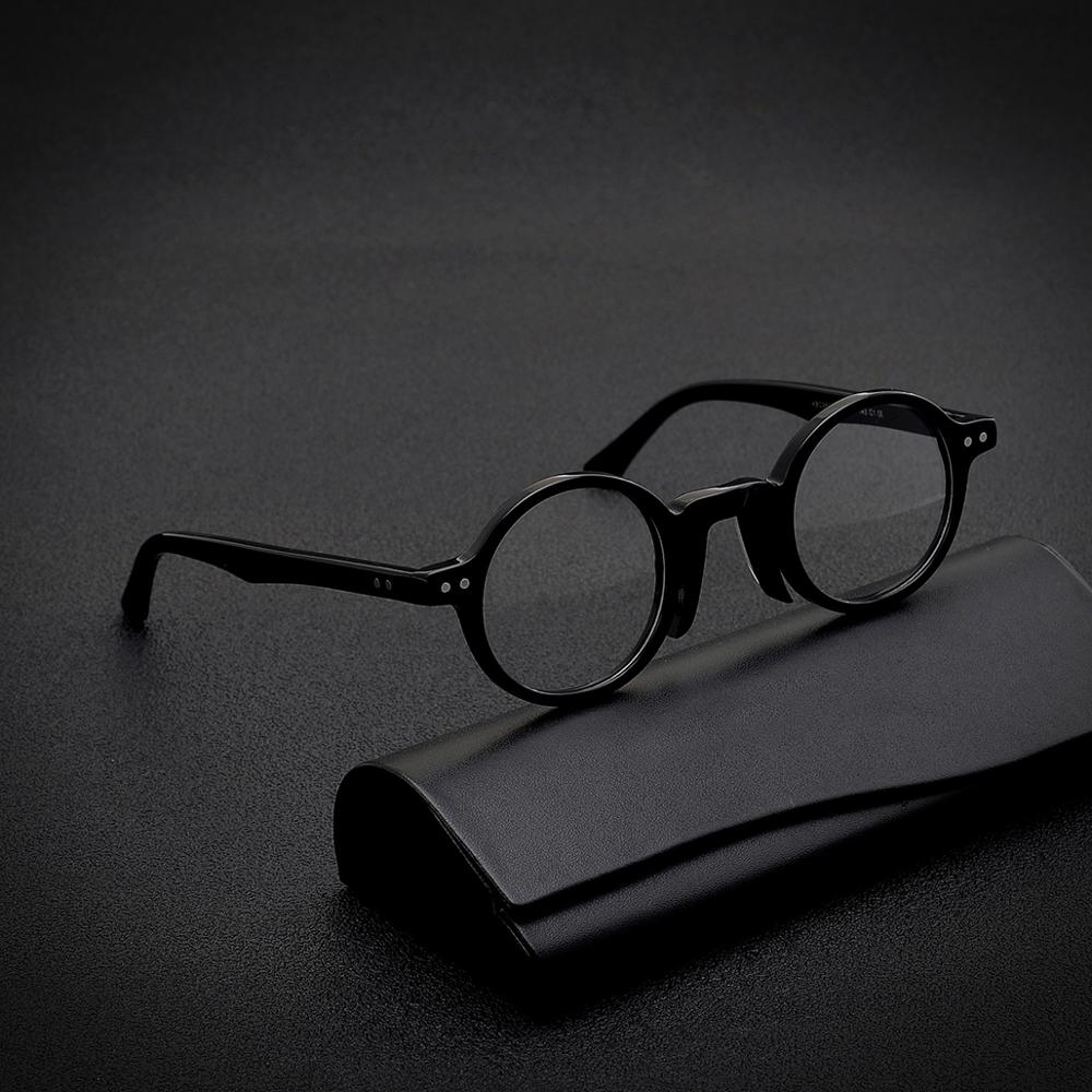 Gafas redondas de acetato de para hombres y mujeres, montura para gafas Ópticas Clásicas, graduadas, hechas a mano, Retro