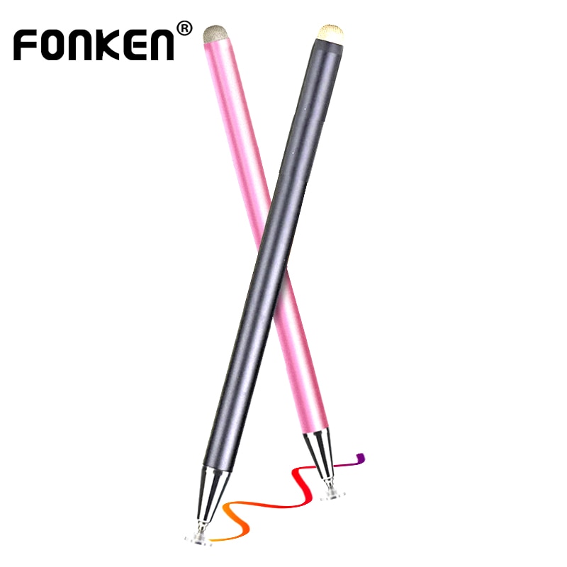 Fonken stylus kynä kosketusnäytölle 2- in -1 kosketettu kynä puhelin tabletille näkyvä kärki piirustuskynä samsung android kynä kannettava tietokone