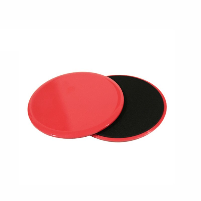 1 paar sportglijmatten fitness trainingsaccessoires glijplaat slider buikspieroefeningen ronde driehoekschijf lichaamsoefeningen: Rood