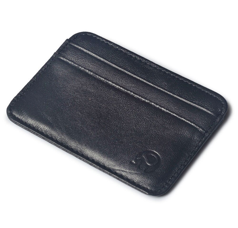 Mannen Id Kaarthouder Portemonnee Portemonnee Slim Credit Kaarthouder Mini Portemonnee Id Case Purse Bag Pouch Zwart Bolsa feminina # C1: Default Title