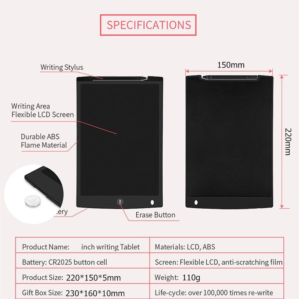 Brand Electronic Writing Board 8.5 Inch Memo Whiteboard Kids Blackboard for School Children Drawing Playing Handwriting