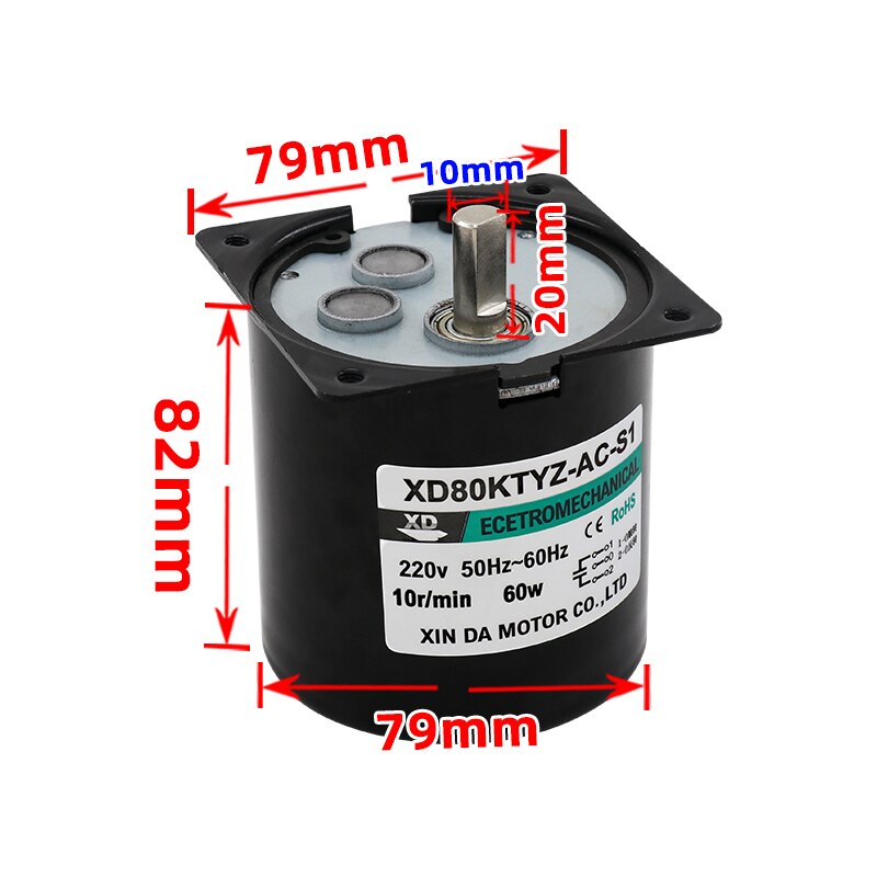 Cikonielf Moteur Synchrone à Aimant Permanent Petite Taille, Basse Vitesse, Courant Alternatif