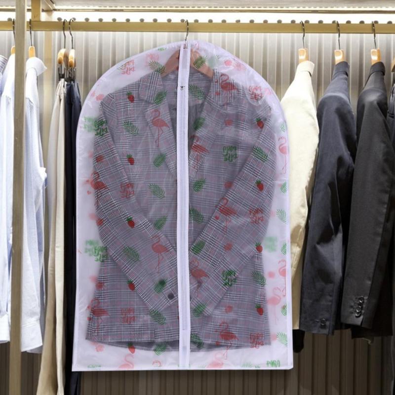 PEVA Kleidung Staub Abdeckung transparent Druck Wasserdicht Kleidungsstück Kleid Anzug Mantel Kleidung Abdeckung Hängen Tasche Kleiderschrank Lagerung Tasche