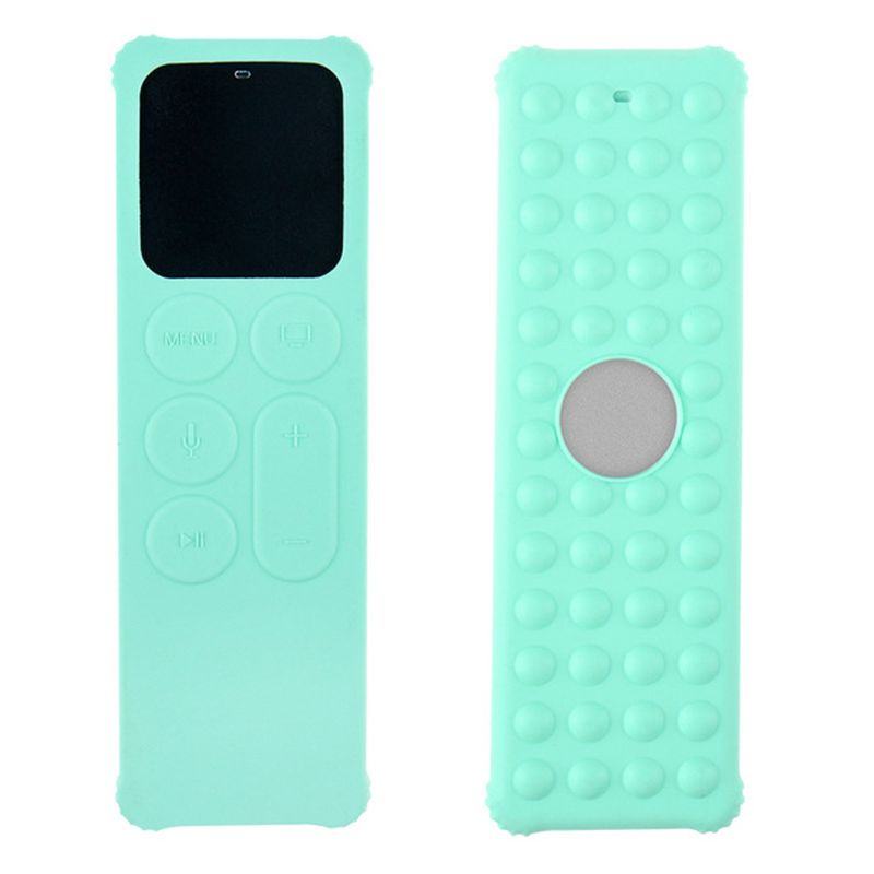 Tv fjernbetjening blødt silikone beskyttelsescover sleeve cover skin til apple  tv 4 4th remote case