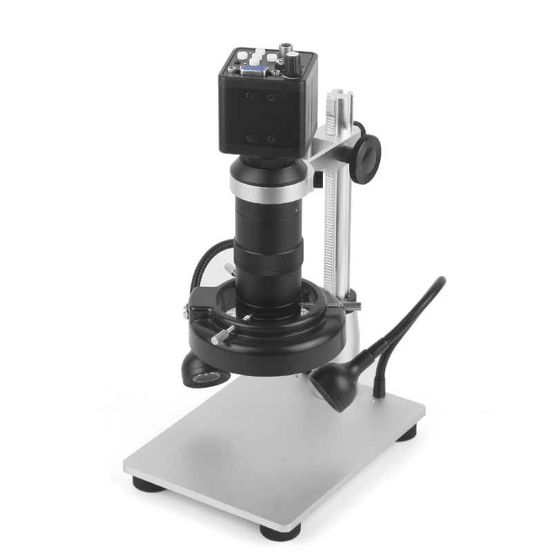 1080P HDMI USB Electronic Digital Video Microscope Camera 130X Zoom C Mount Lens USB LED Light For Lab PCB Phone Repair Tools