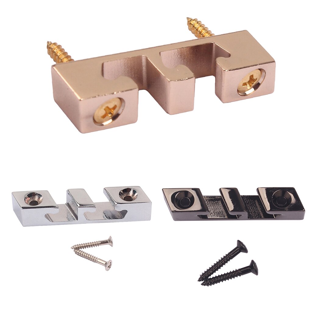 Caja para guitarra de bajo de 3 cuerdas, retenedor de guía de árbol con Tornillo de montaje