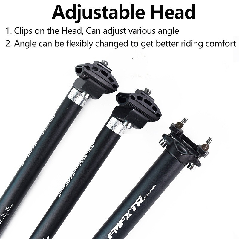 Tija de sillín para bicicleta de montaña, poste de asiento de aleación de aluminio, duradero, grueso, de 25,4/27,2/28,6/30,4/30,9/31,6x350/450mm