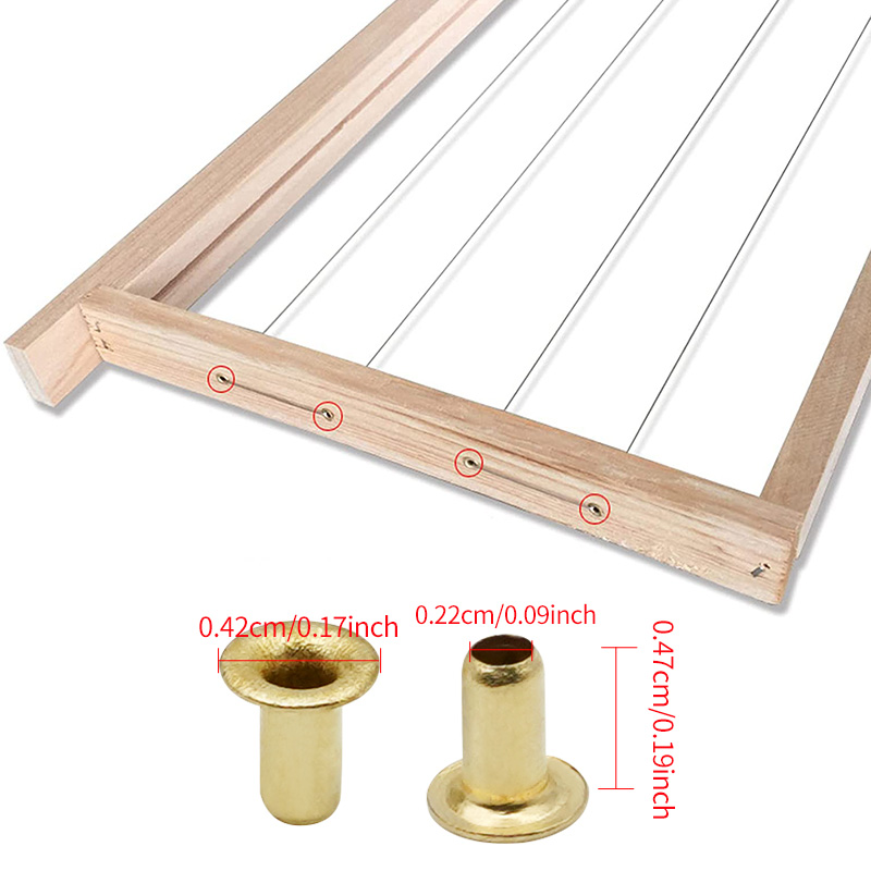 Bee Hive Frame Holder with 1100Pcs Cooper Eyes Stainless Steel Capture Frame Grip Beekeeping Accessories Increase Honey Bee Tool