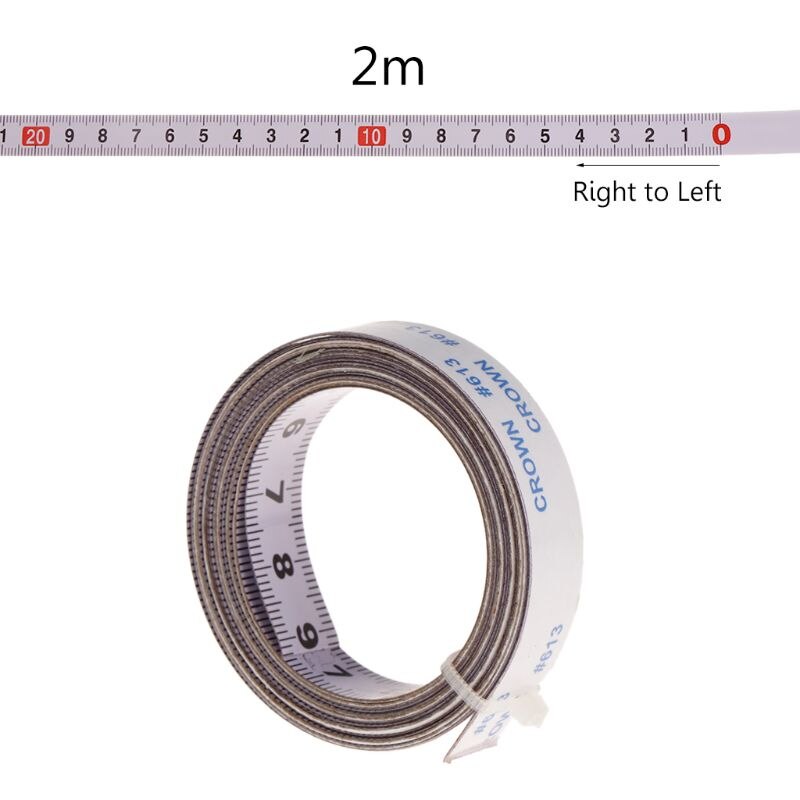 Miter Saw Track Tape Measure Self Adhesive Backing Metric Steel Ruler 1/2/3/5M WXTC: N-2m