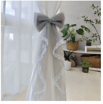 Alla Österreich 커튼옷 Festa Kant Strik Bloem Gordijn Stropdas Touw Rug, Terugloopsper Gesp Clips Gordijn Accessoires Houder Thuis Bruiloft Decor Nieuw: Oranje