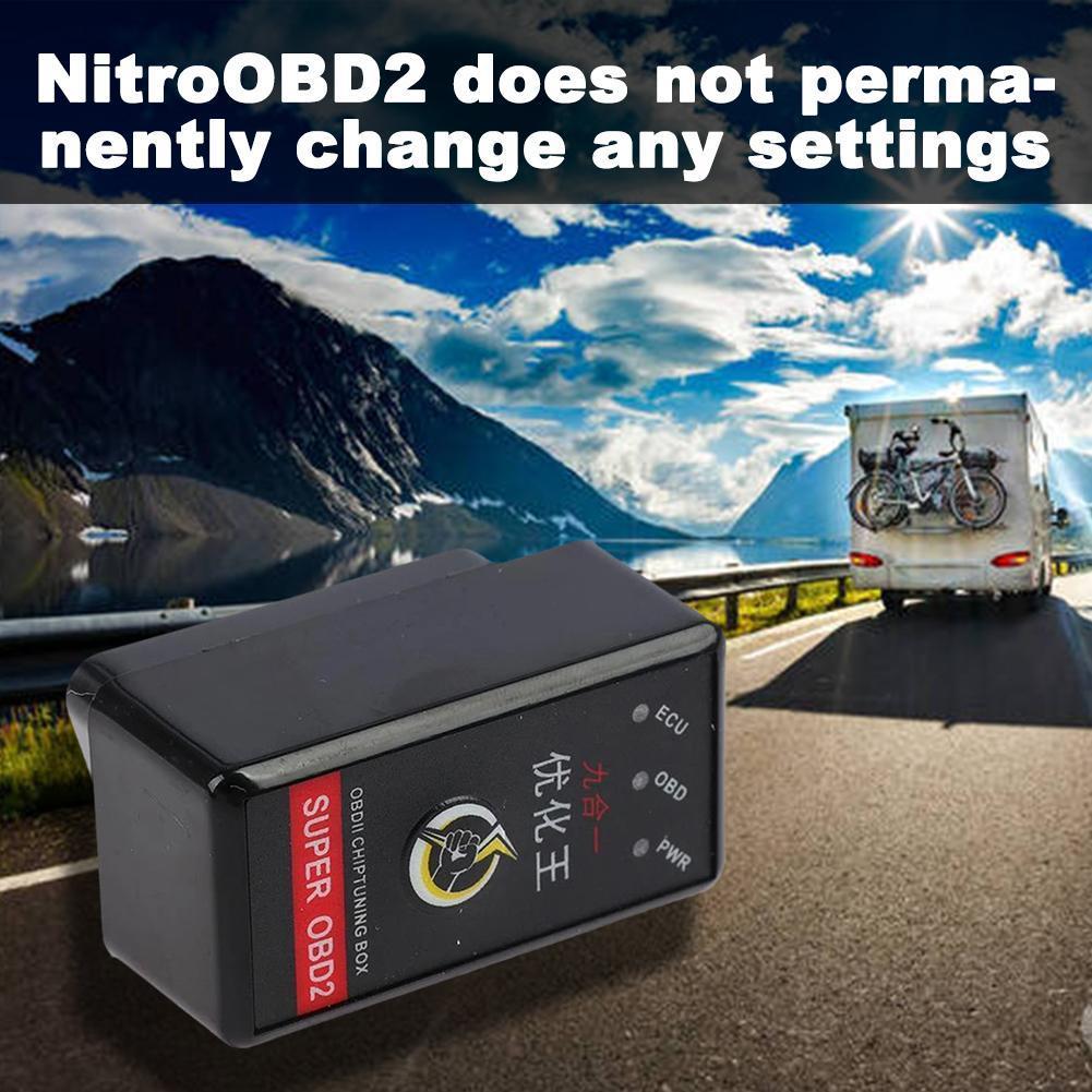 Super OBD2 Nitro Obd EcoOBD2 Ecu Chip Tuning Box Plug Power Brandstof Besparen Auto Meer D2V0