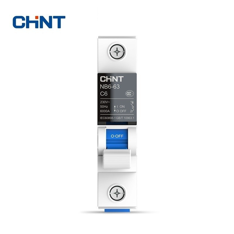 CHINT Miniature Circuit Breaker Overload Protection TaiChi NB6-63 1P Series Household Air Switch 10A 16A 20A 25A 32A 40A 50A 63A