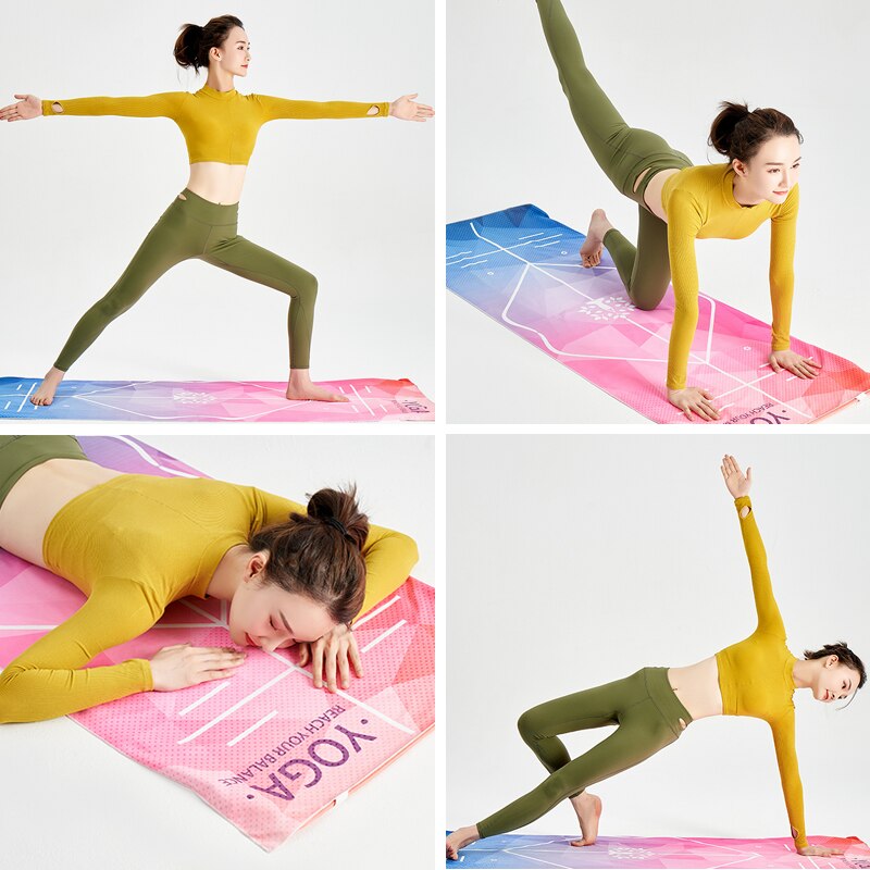 Serviette de Yoga en Gel de silice, couverture antidérapante pour tapis de Yoga, Pilates, absorbe la sueur, bonne adhérence, 188x68cm/88x85cm