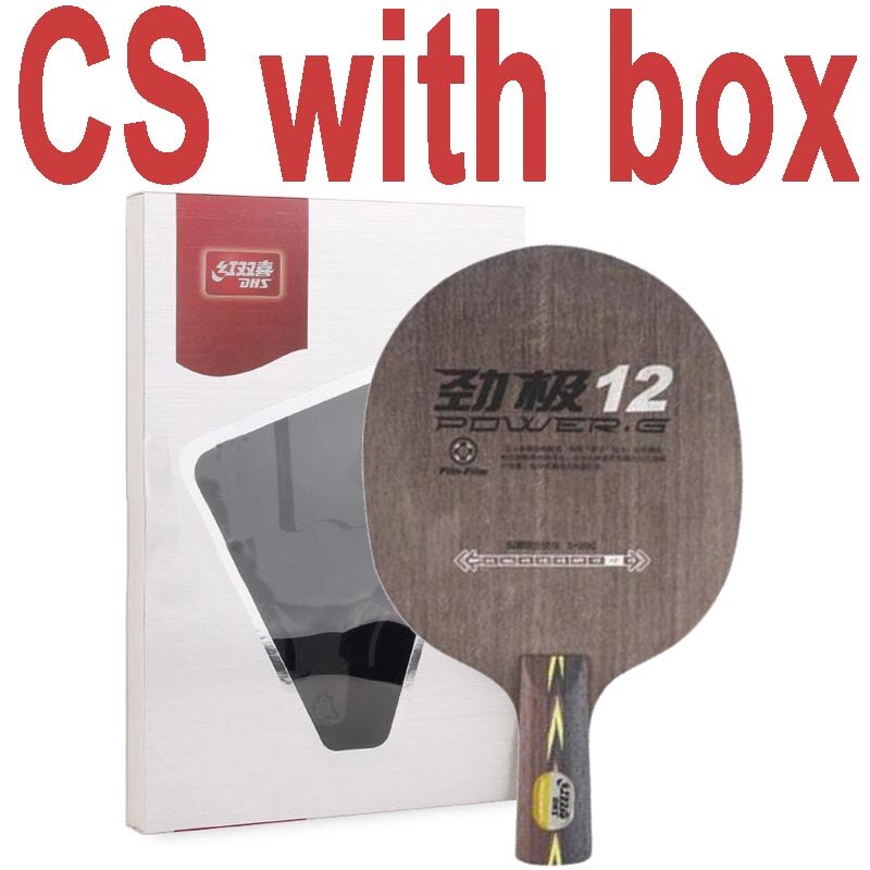 DHS POWER-G 12 PG 12 (5+2 Glass Carbon) Table Tennis Blade Racket Ping Pong Bat Paddle: CS with box