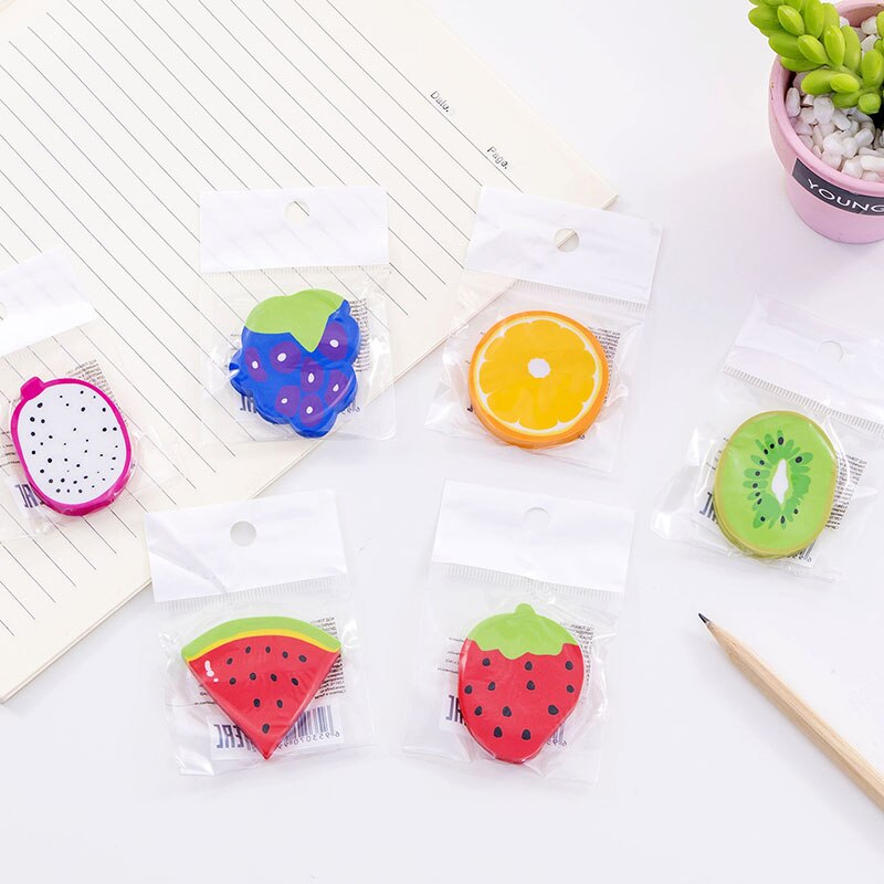 Creatieve Watermeloen Kiwi Style Rubber Potlood Gum Prijzen Voor Kinderen Student Studie Materiaal Kawaii Briefpapier