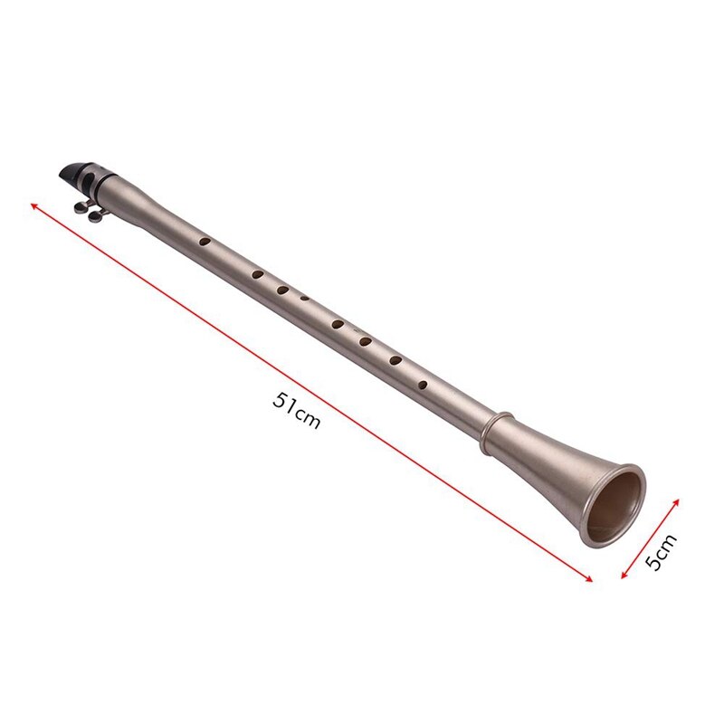 Mini enkel klarinet sax kompakt klarinet-saxofon abs materiale musikalsk blæseinstrument til begyndere med bærepose