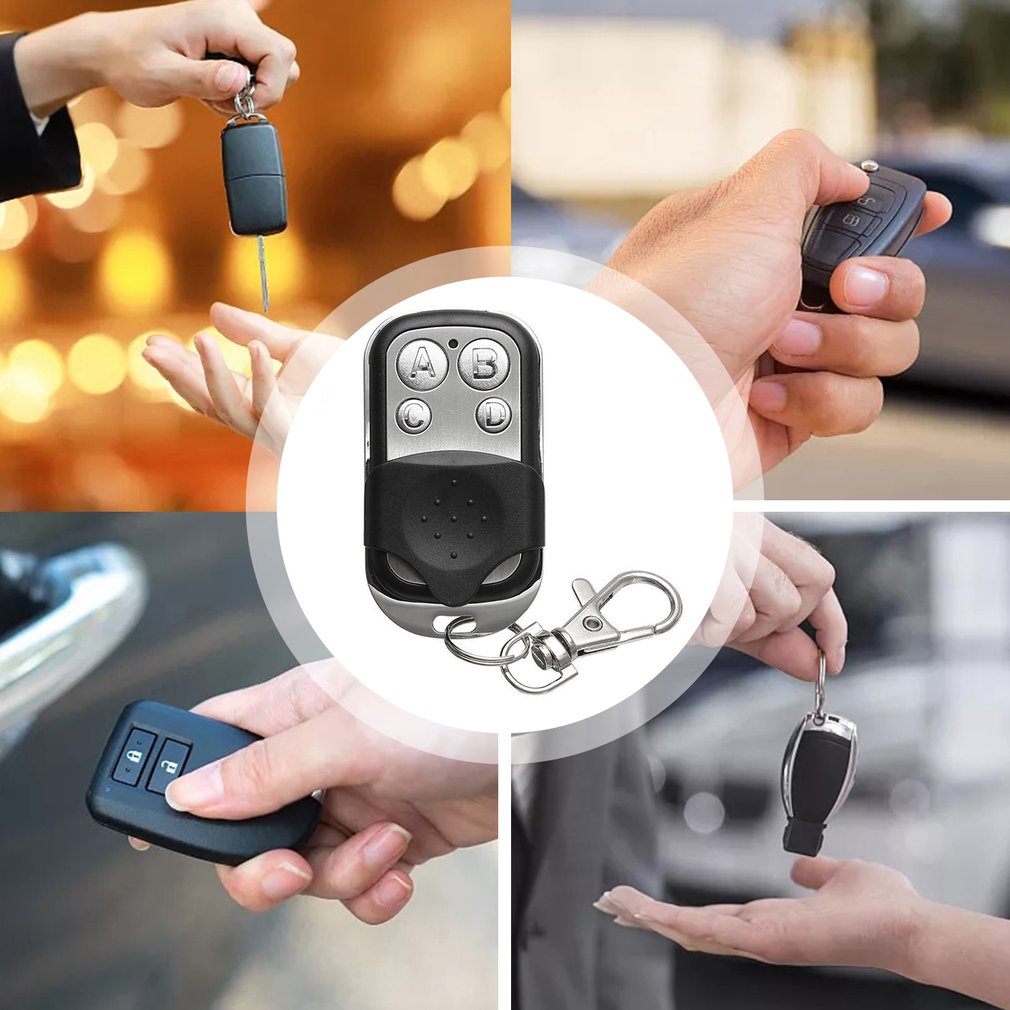 Remote Control Metal Four-button 433MHZ Wireless Copy Garage Door Roll Gate Copy Code Remote Control