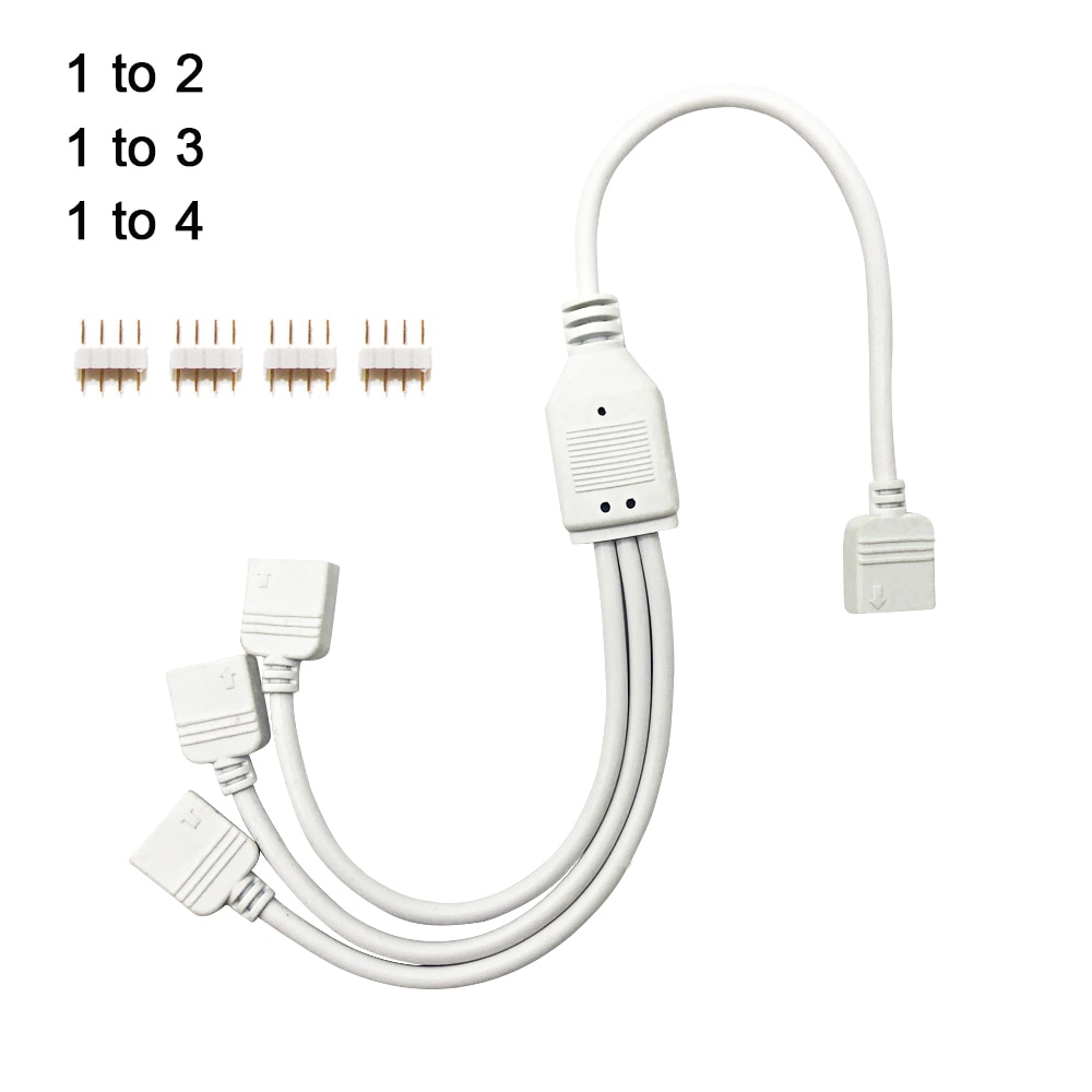 4 Pin RGB Led Connector Cable 1 to 2/ 1 to 3/ 1 to... – Grandado